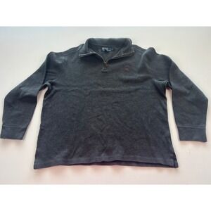 Polo Ralph‎ Lauren Quarter Zip Pullover Sweater Mens Large Long Sleeve Gray
